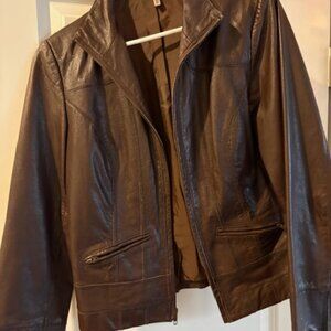 CASLON (from Nordstrom) Brown Leather Jacket